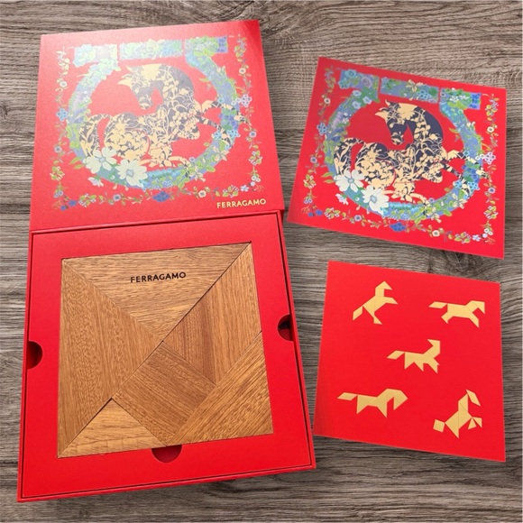Ferragamo Other - Ferragamo 2026 Wooden Puzzle With Envelopes